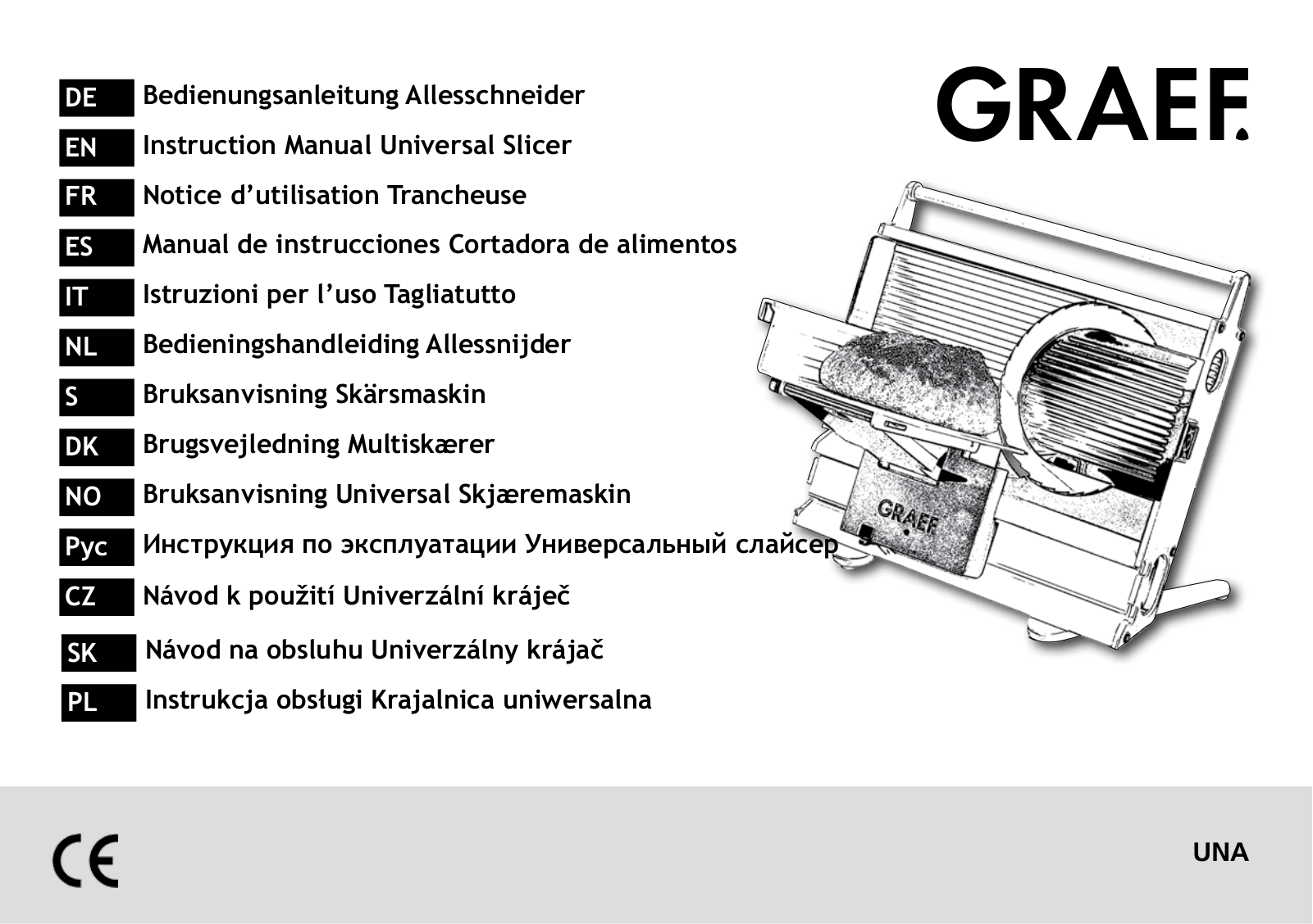 Graef UNA 90 operation manual