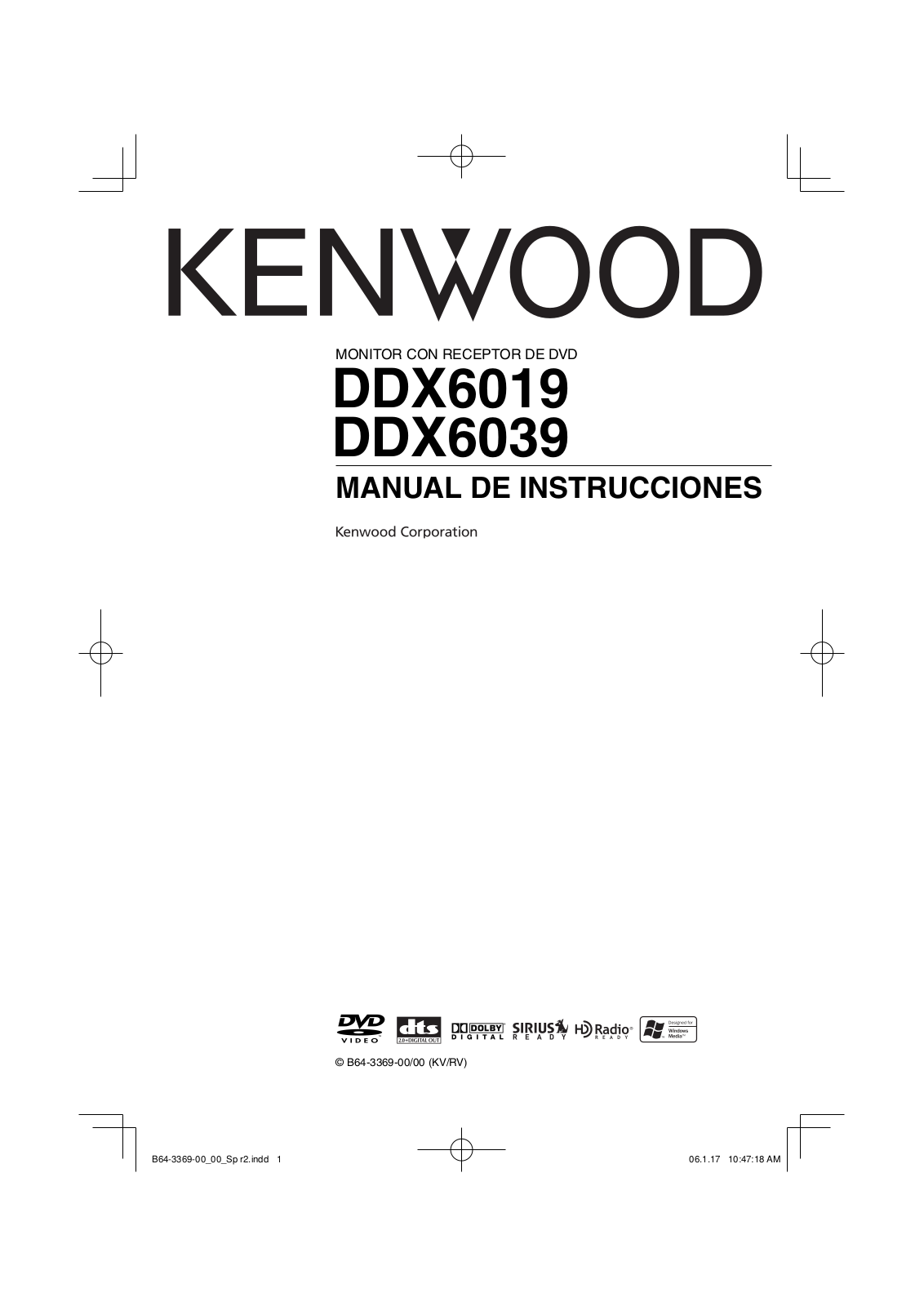 Kenwood DDX6039, DDX6019 User Manual