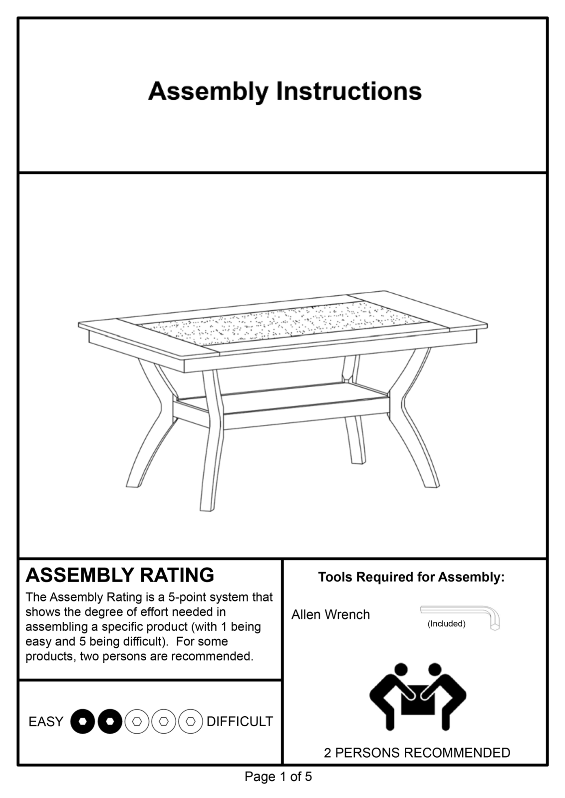 Red Barrel Studio RDBE1951 Assembly Instructions - ManualMachine.com