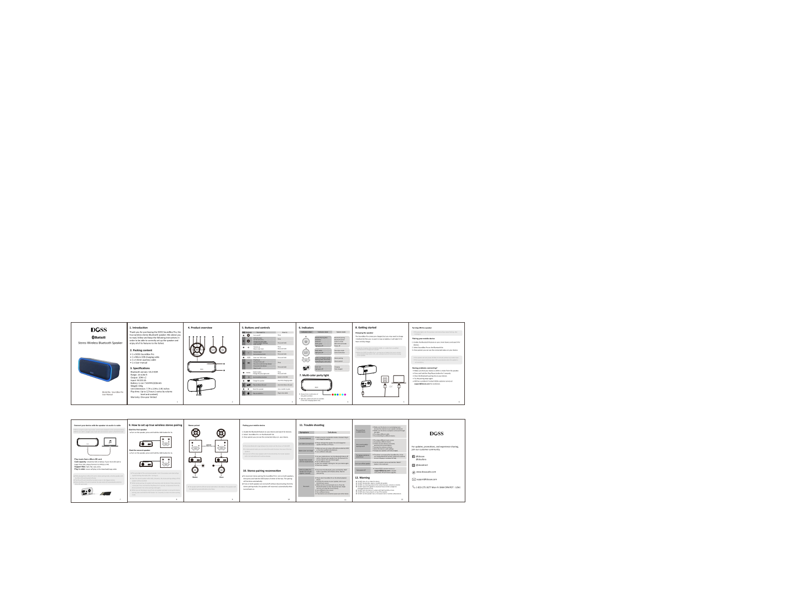 DOSS Soundbox Pro Service Manual