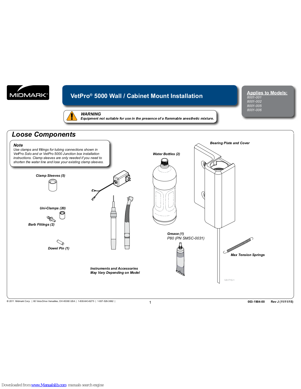 Midmark VetPro 5000 Installation Instruction - ManualMachine.com
