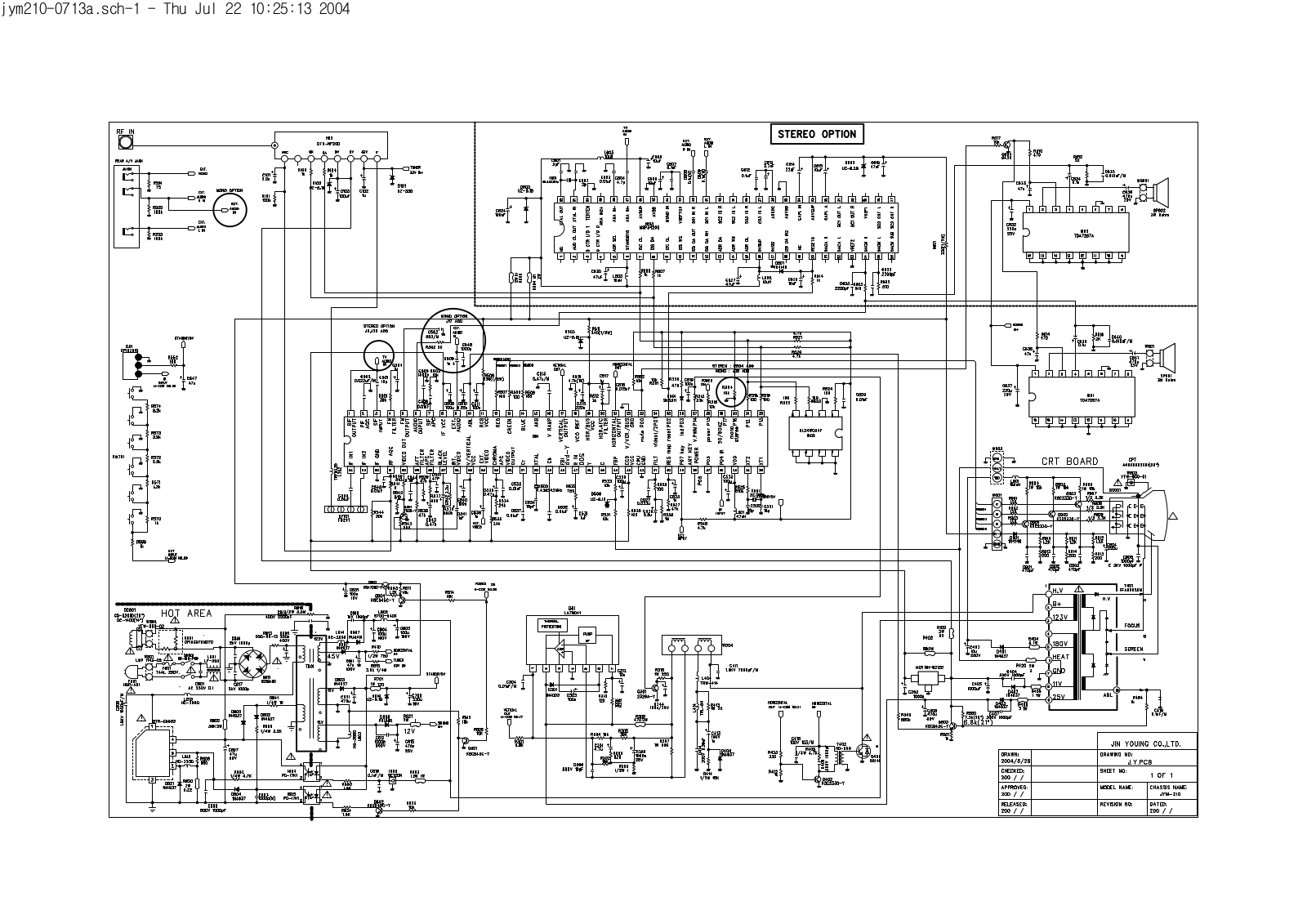 China JYM-210-0713A Schematic