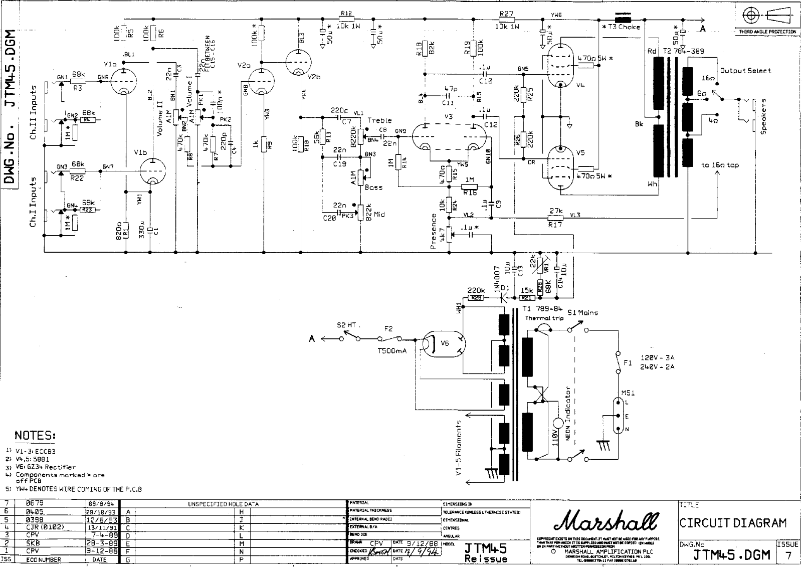 Marshall jtm45 schematic