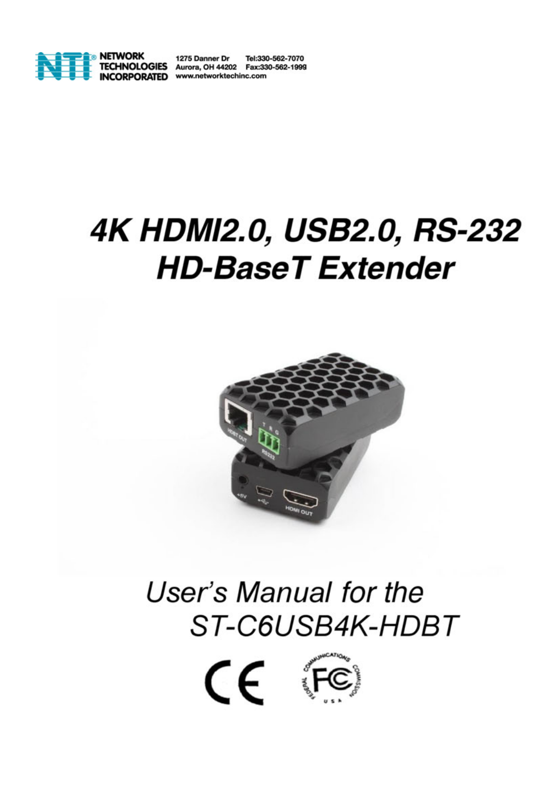Network Technologies ST-C6USB4K-HDBT User guide - ManualMachine.com