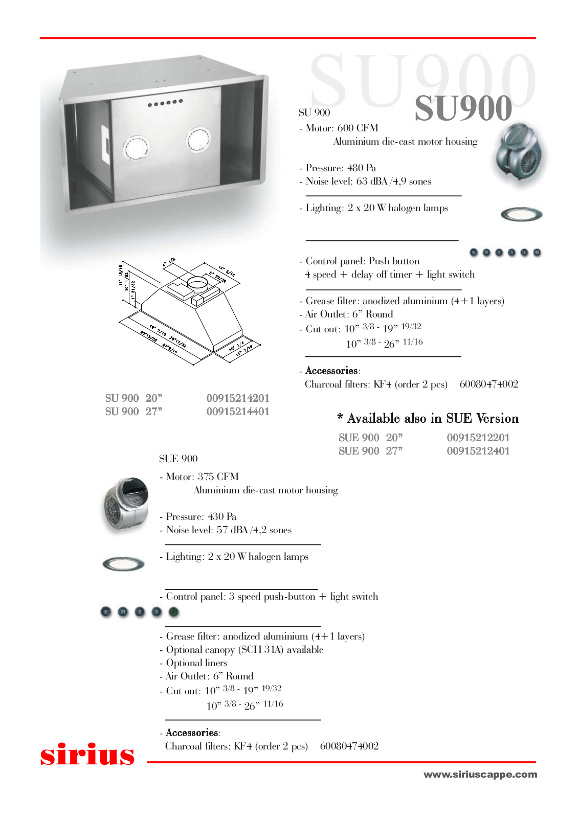 Sirius SU90020, SU90027 Data Sheet - ManualMachine.com