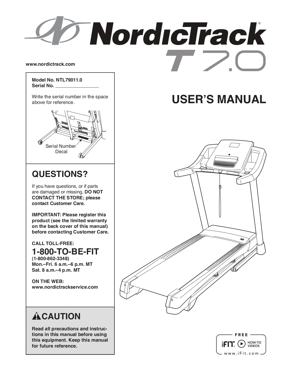 NordicTrack NTL790110 Owner's Manual