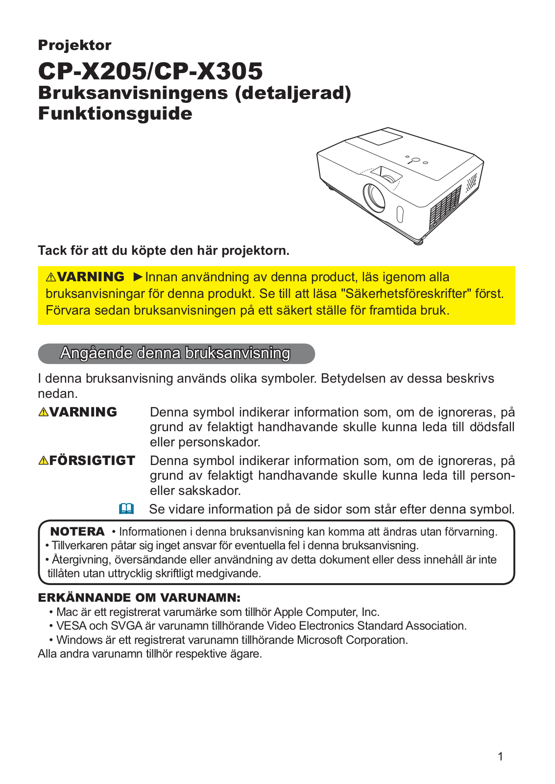 Hitachi CP-X205WF, CP-X305EF User Manual