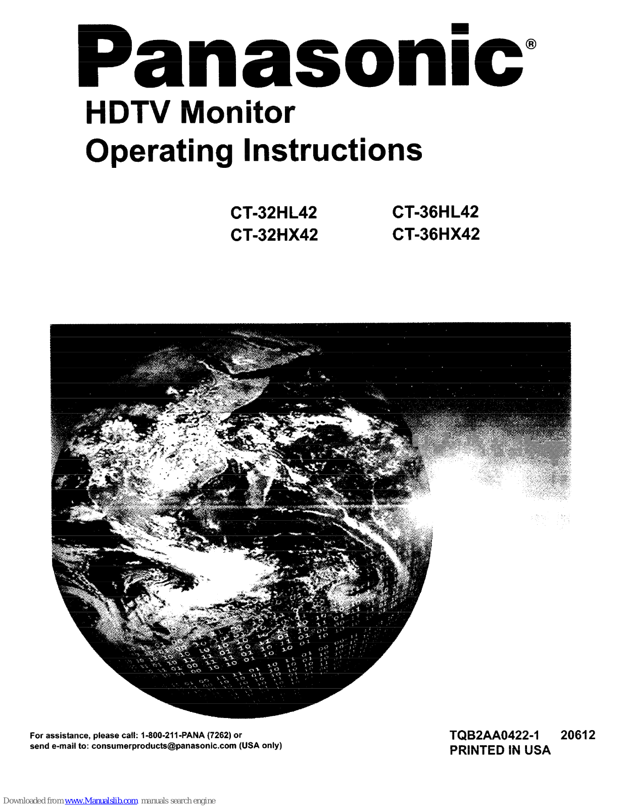 Panasonic CT-32HL42, CT32HX42, CT-36HL42, CT-36HX42 Operating Instruction - ManualMachine.com