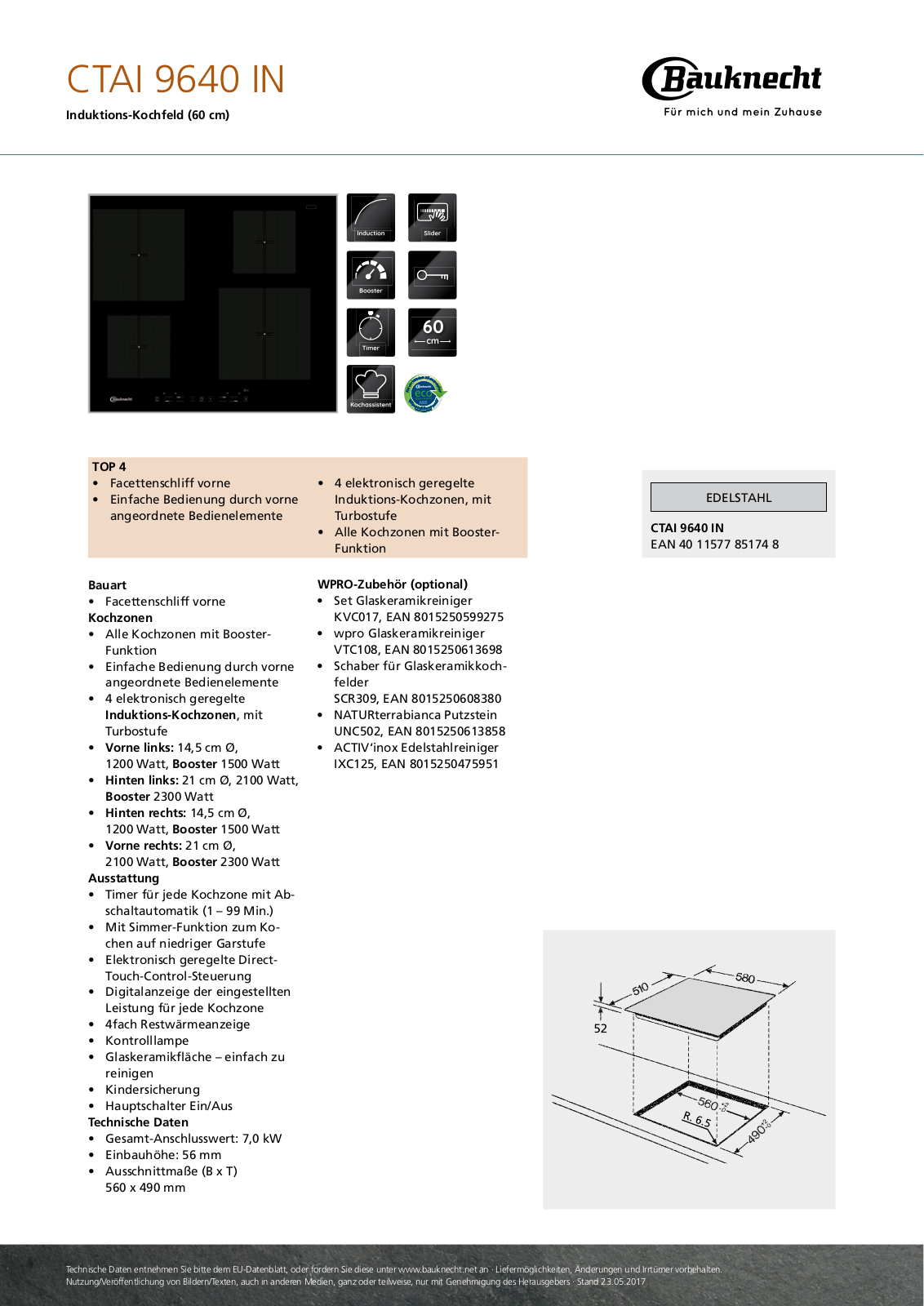 Bauknecht CTAI 9640 IN User Manual