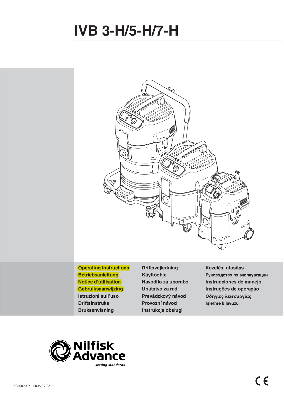 NILFISK IVB-3H, IVB-7H User Manual