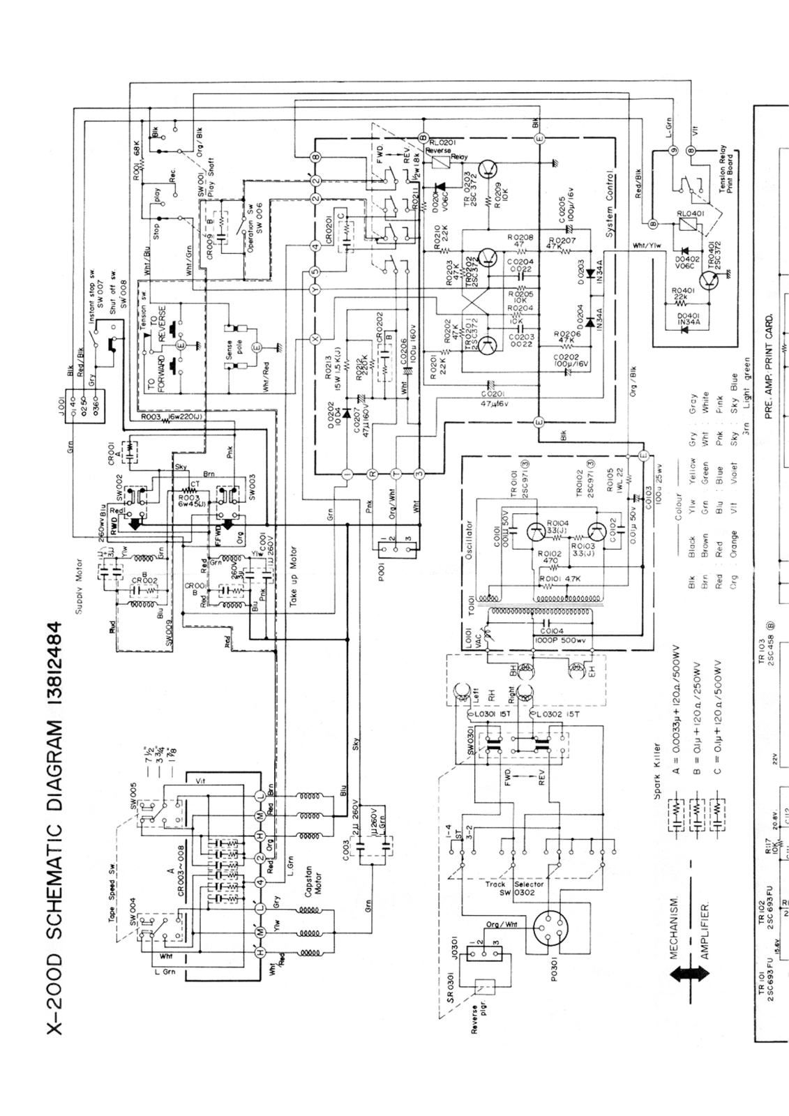 Akai X-200-D Schematic