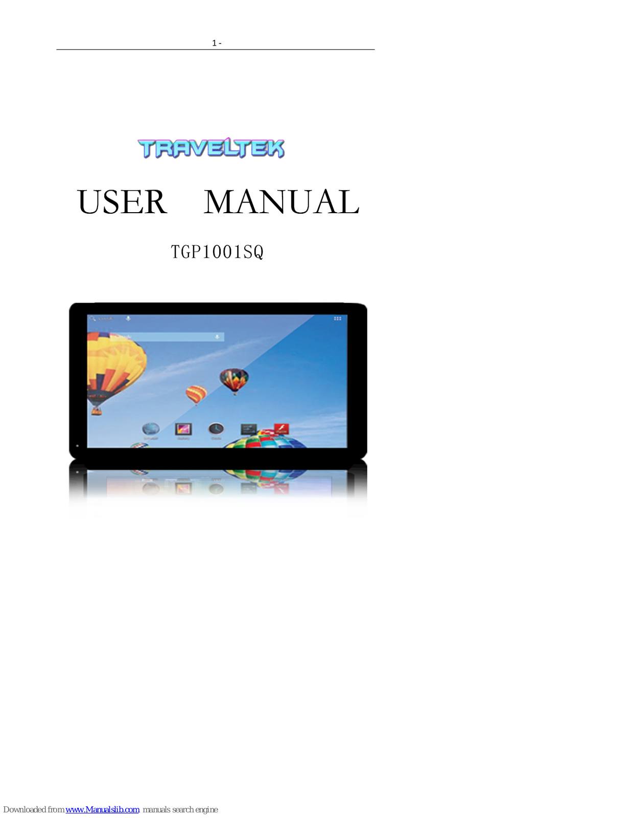 Traveltek TGP1001SQ User Manual