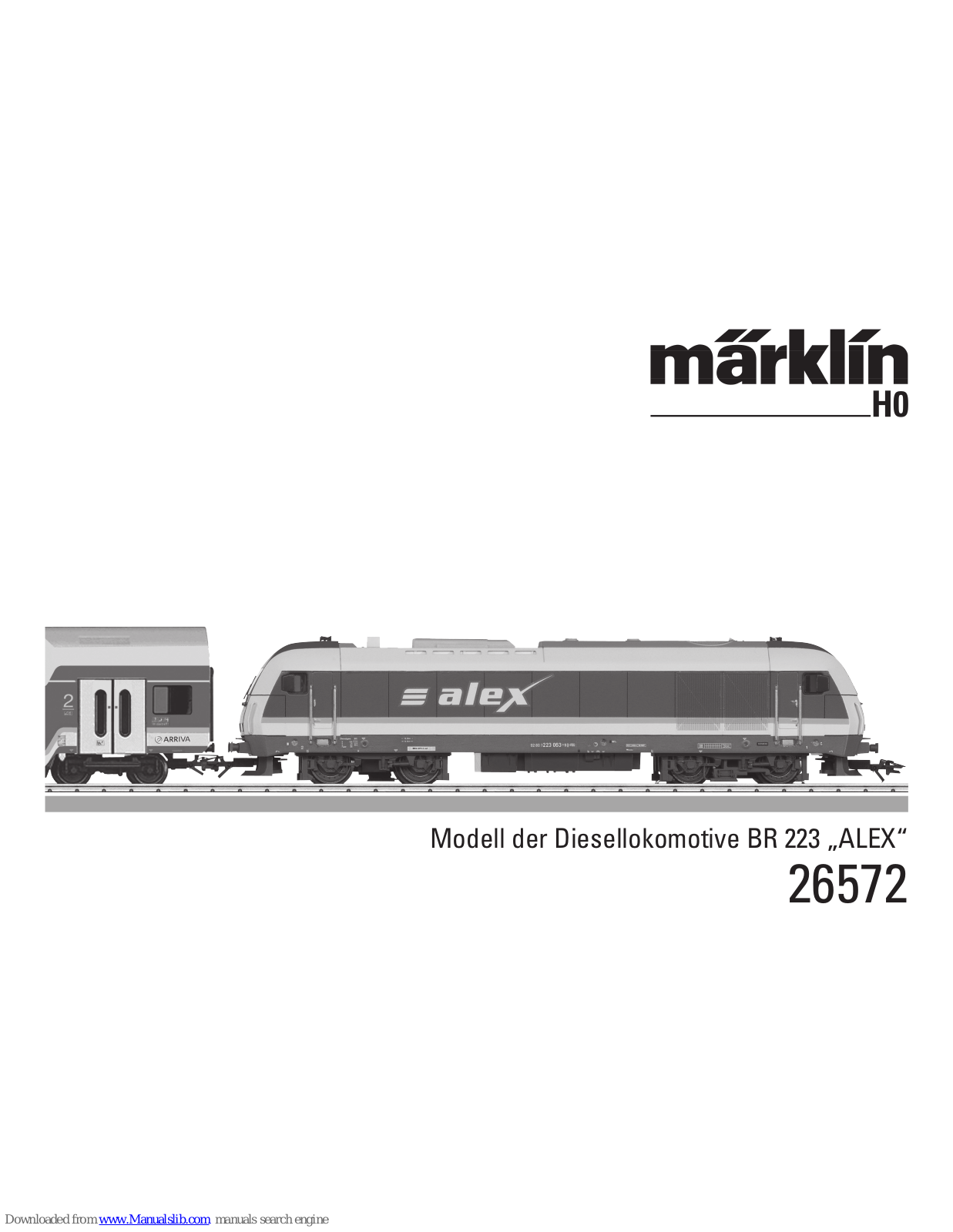 marklin 26572, 36500, 36615, 36611, 36612 User Manual