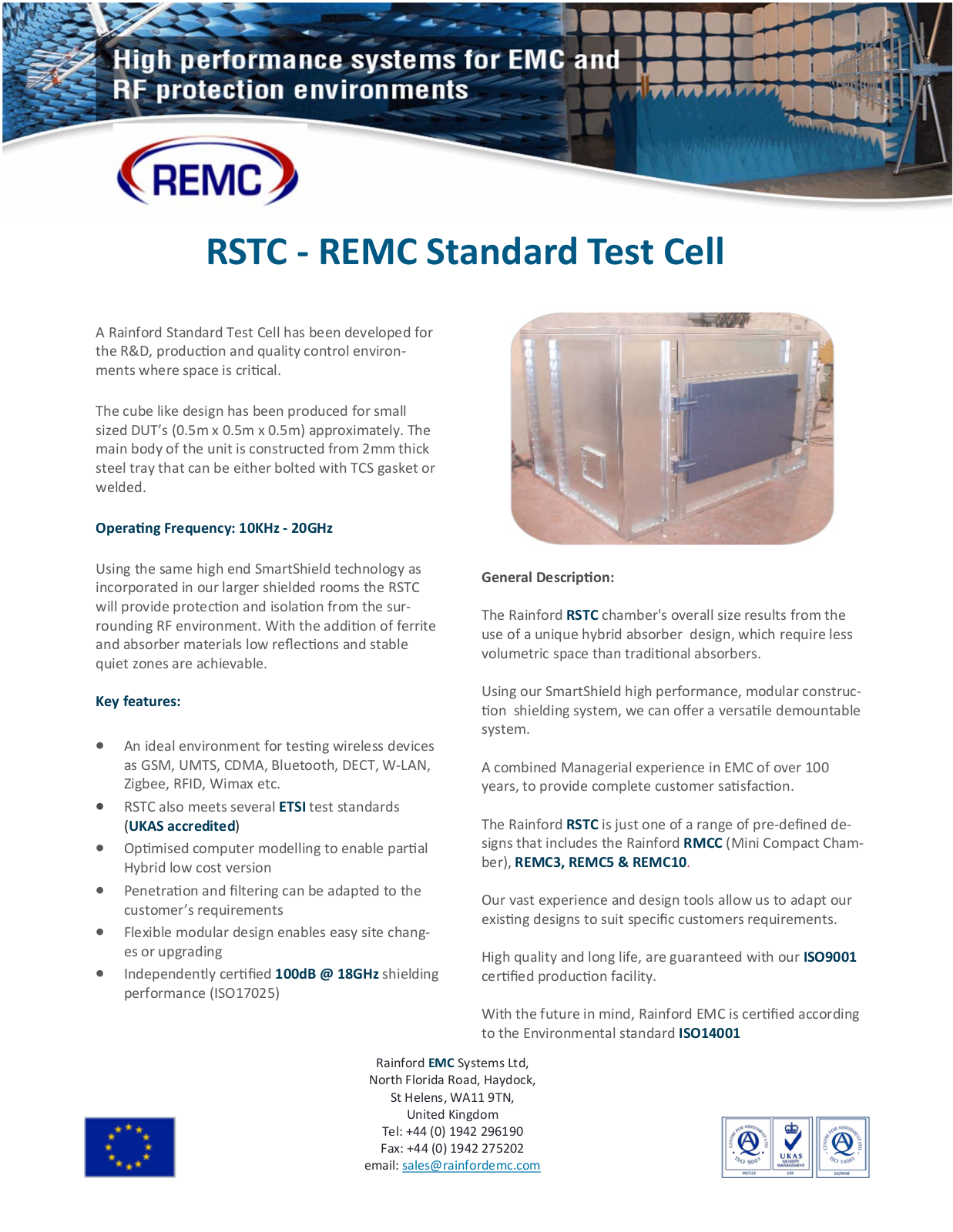 ORBIT FR Standard Test Cell User Manual