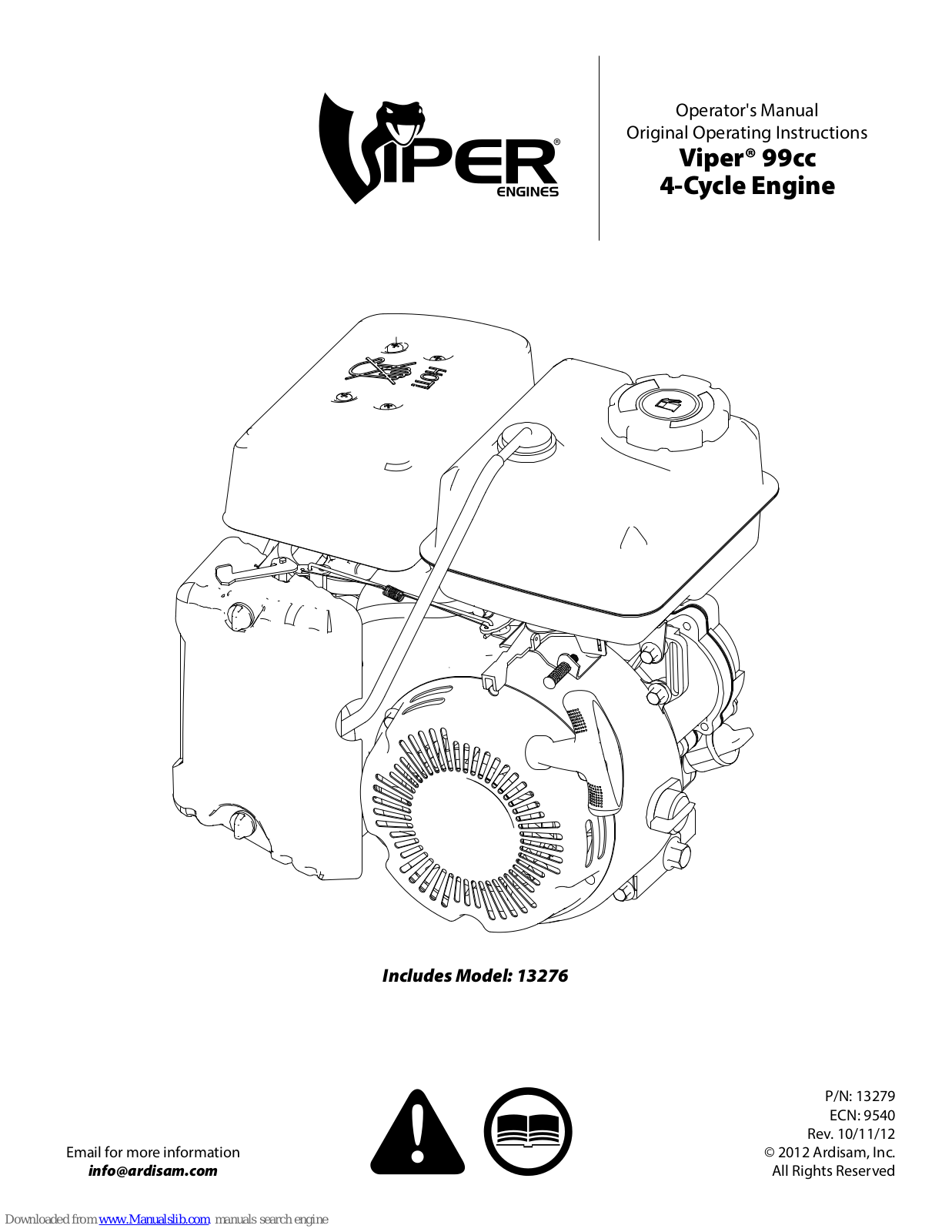 Viper 99cc, 13276 Operator's Manual