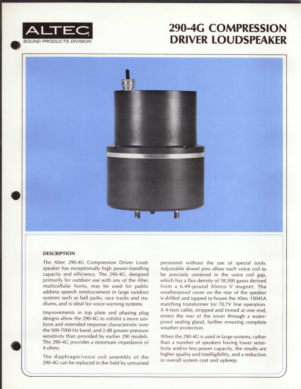 Altec lansing 290-4G HF User Manual
