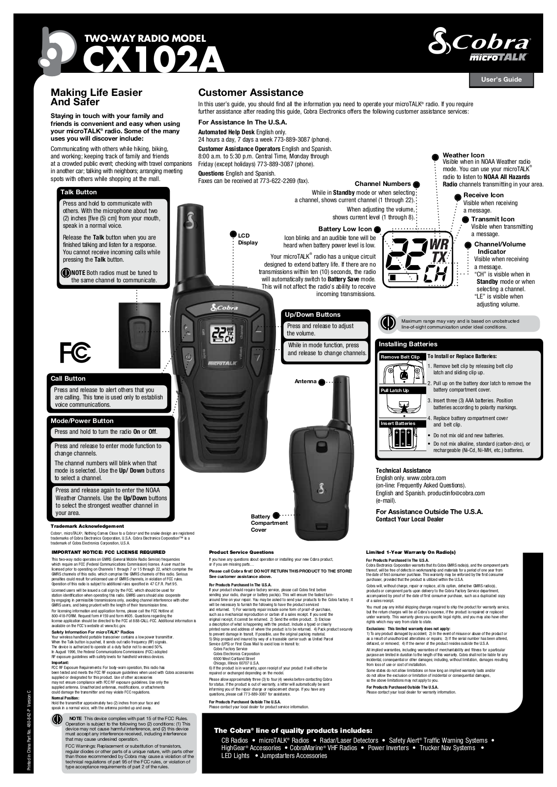 Cobra Electronics 0131A User Manual