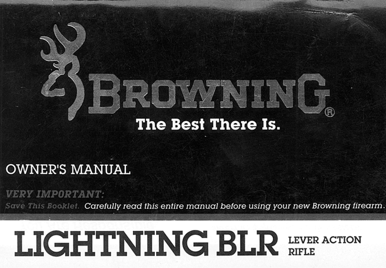 Browning Lightning BLR Owner's Manual