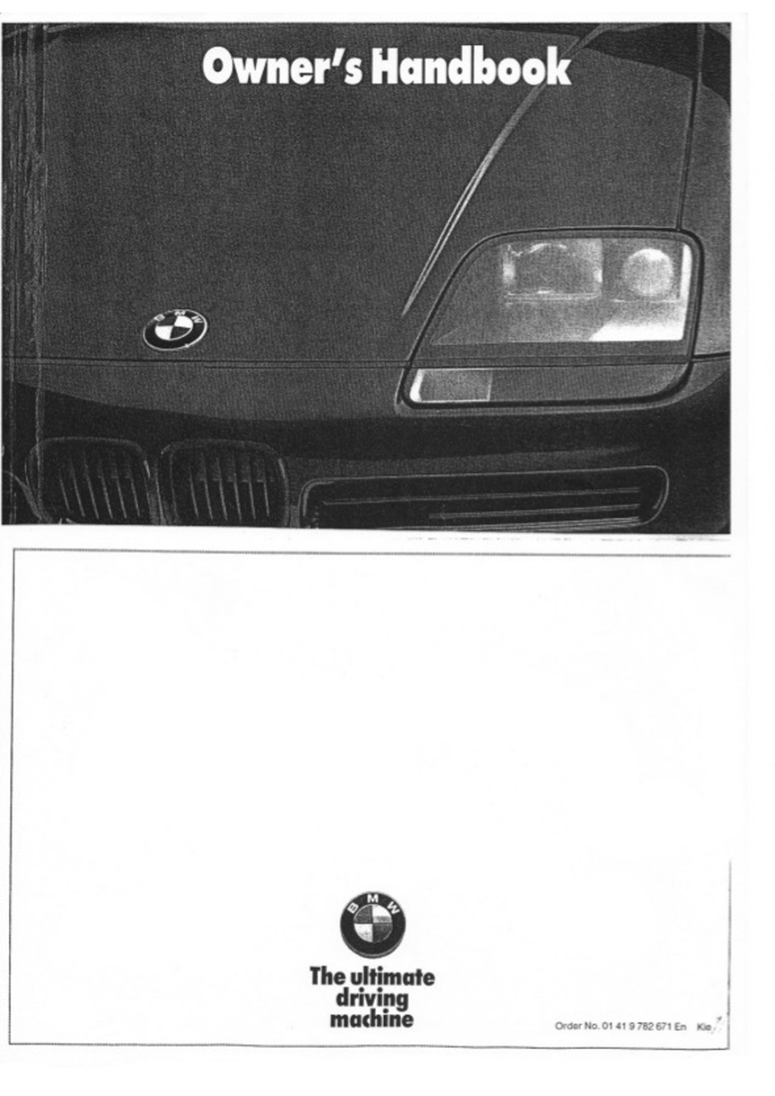 BMW Z1 User Manual