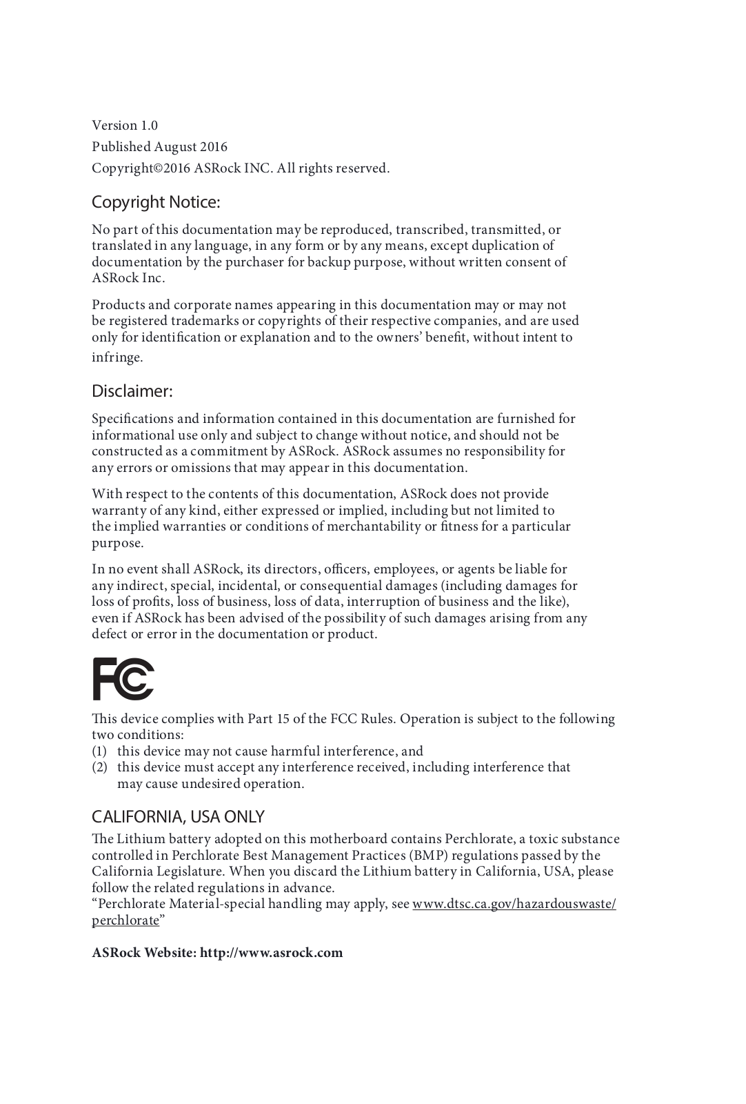 Asrock J3355B-ITX Quick Installation Guide