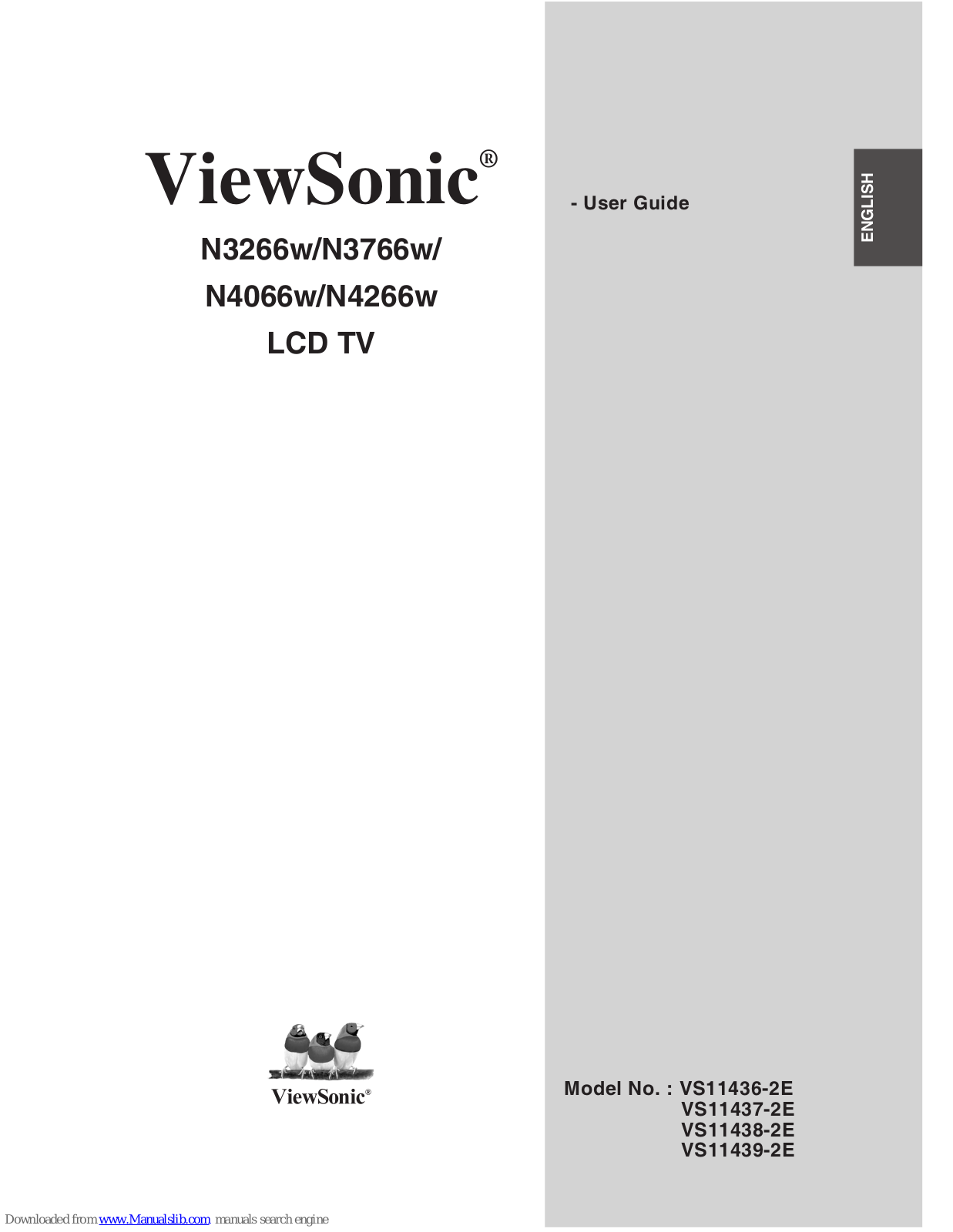 ViewSonic N4266w, N3266w, N3766w, VS11436-2E, VS11437-2E User Manual