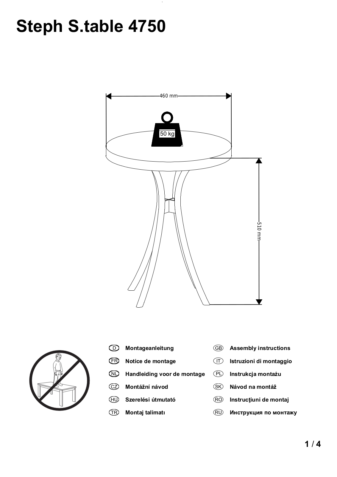 INOSIGN Steph 4750 Assembly instructions - ManualMachine.com