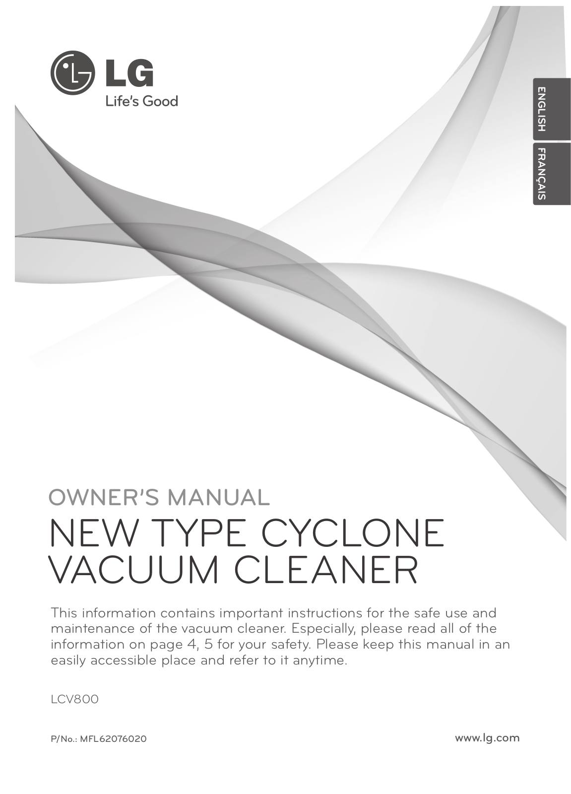 LG LCV800 Owner's Manual