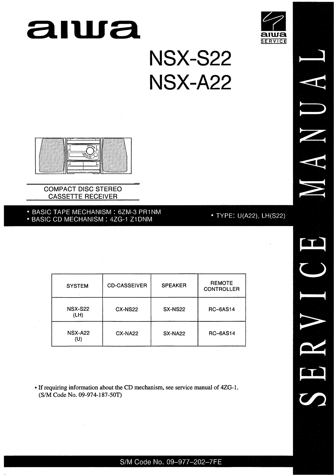 AIWA CX NS22LH Service Manual