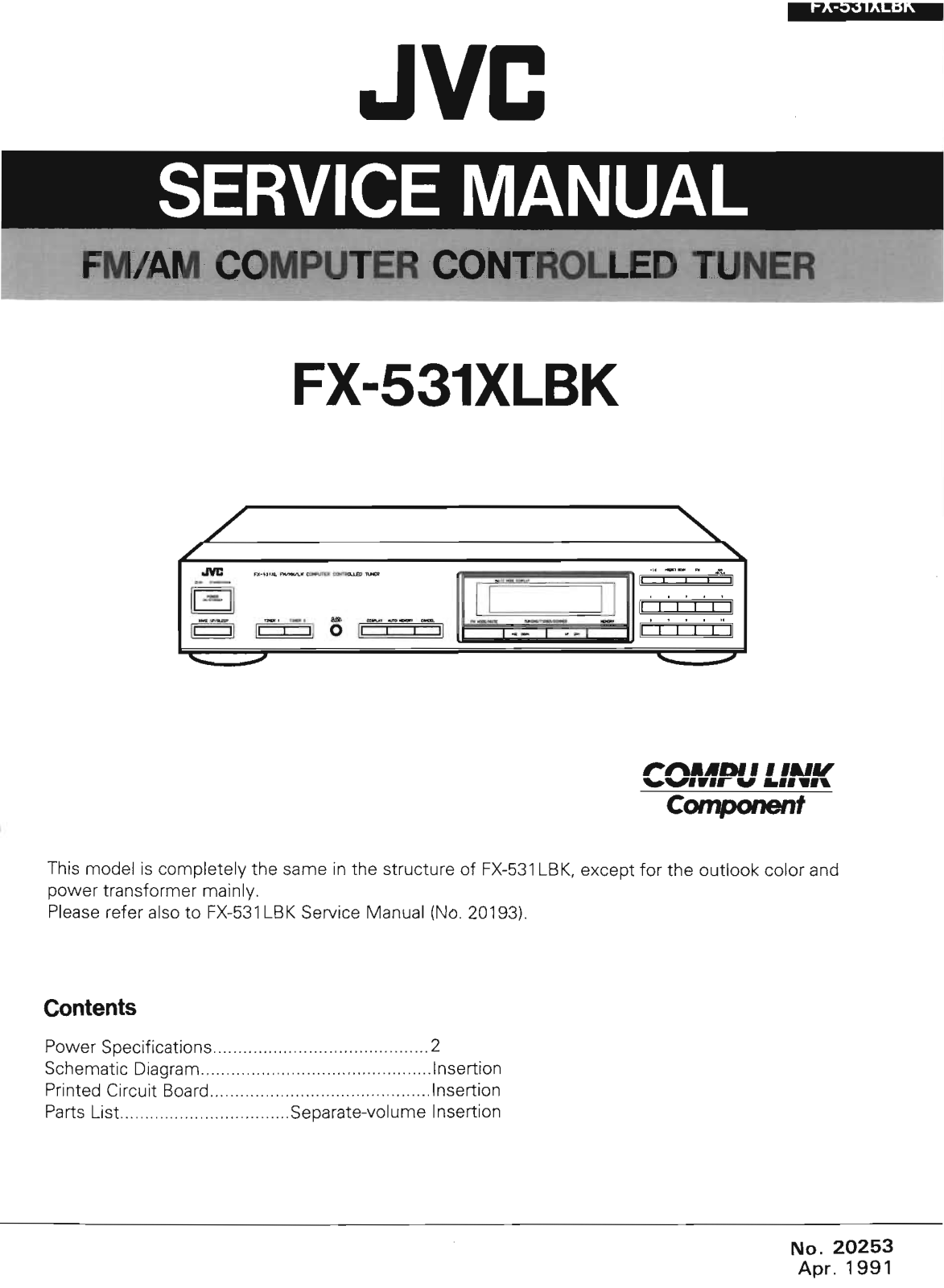 Jvc FX-531-XLBK Service Manual