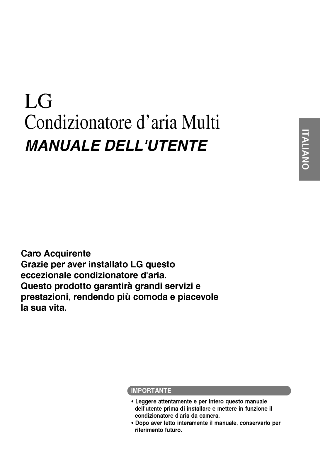 Lg MC-07AHV, MC-18AHV, MC-18AHR, MC-12AHV, MC-09AHV User Manual