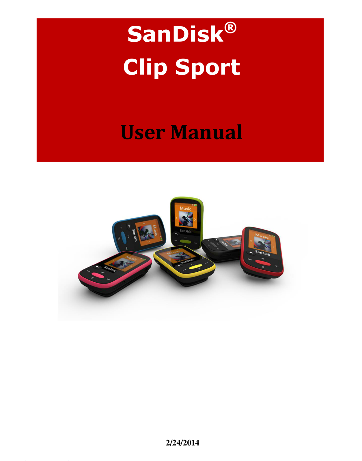 Sandisk Clip Sport User Manual