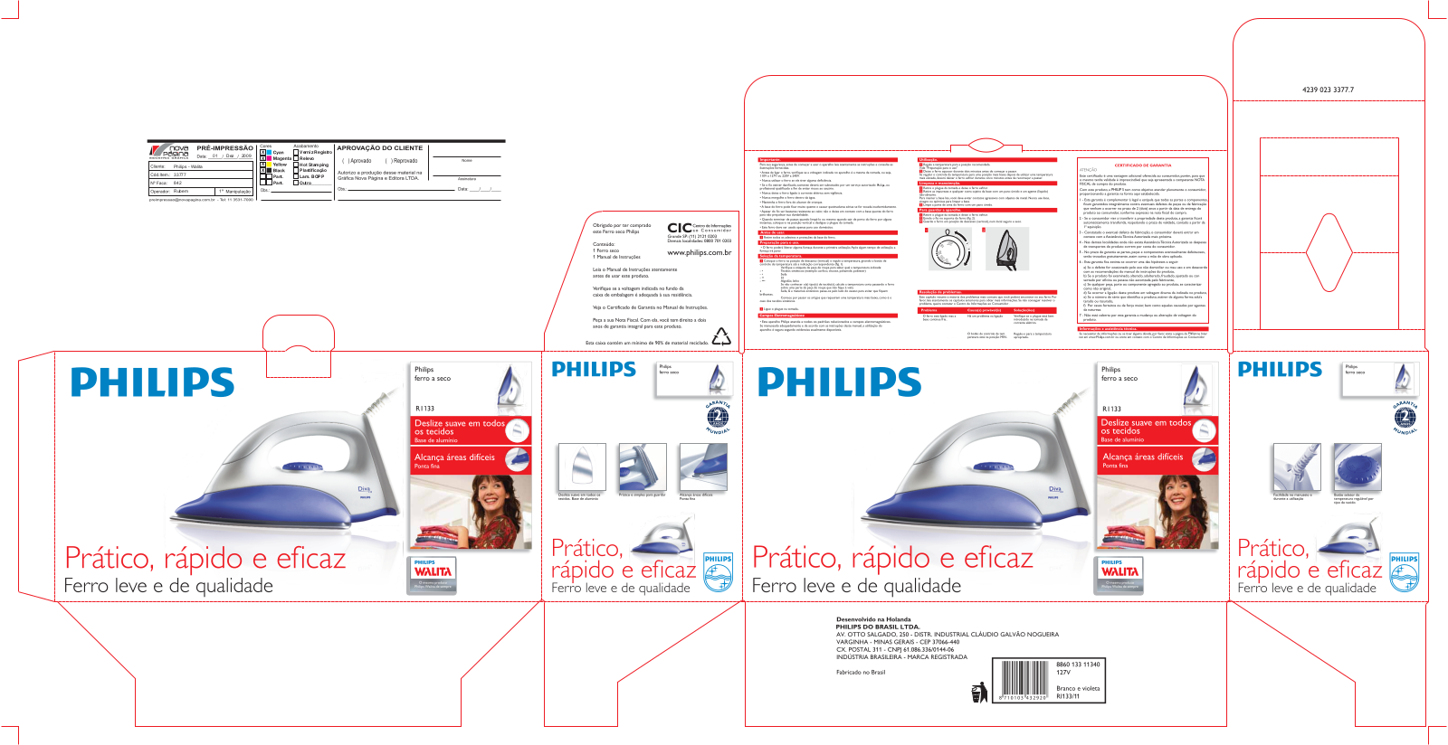 Philips RI133 220 V, RI133 127 V User Manual