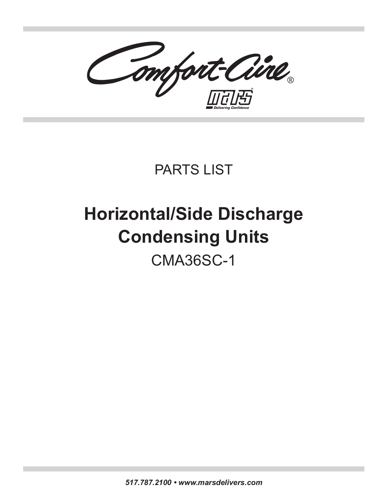 Comfort-aire Cma36sc-1 Owner's Manual