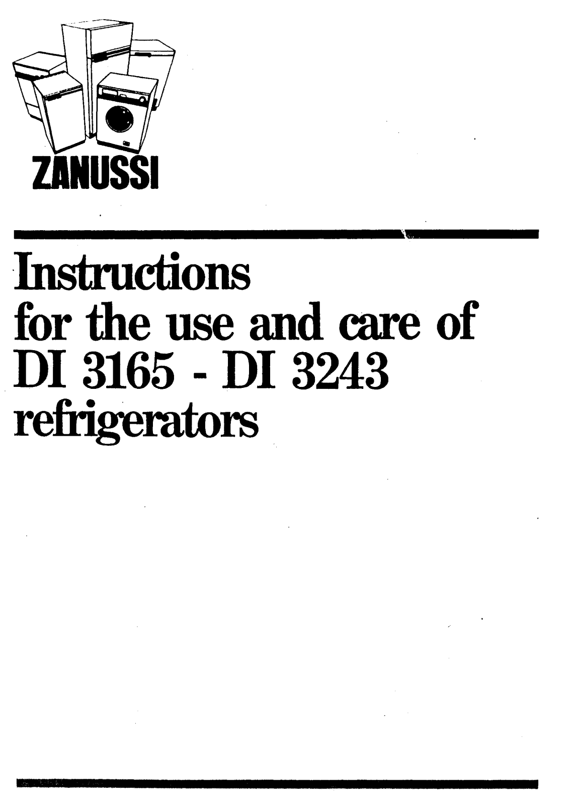 Zanussi Di3243/A, Di3165/A fr237, Di3165/A User Manual