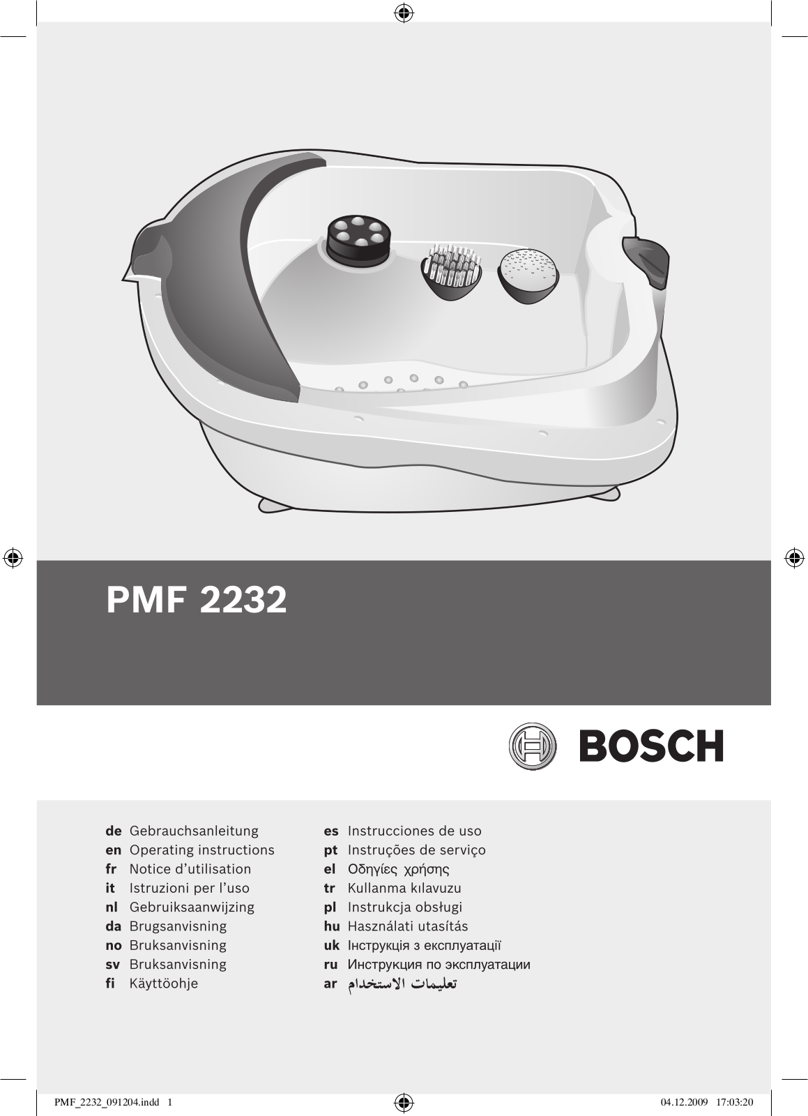 Bosch PMF2232 User Manual