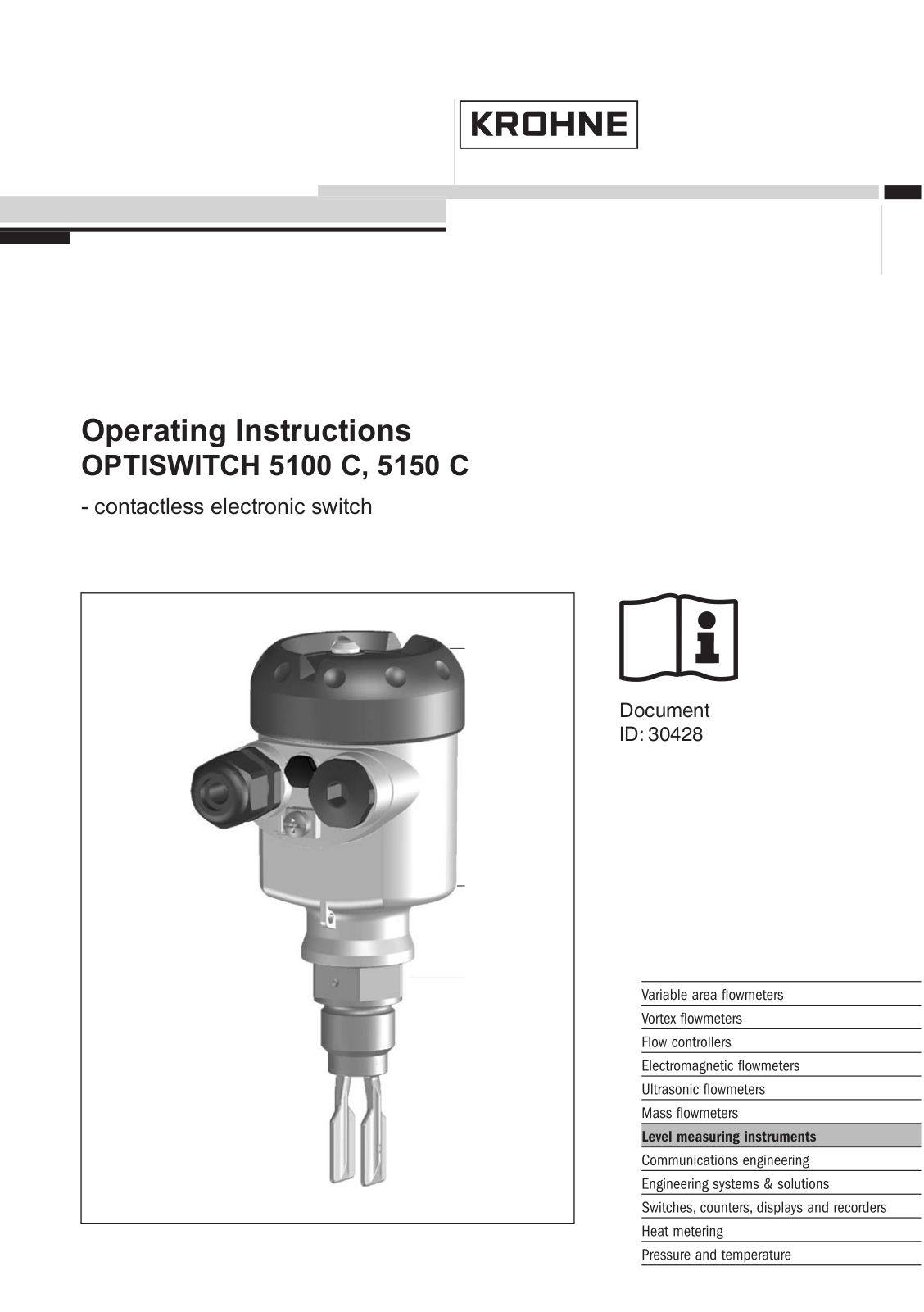 Krohne 5150 C, 5100 C User Manual