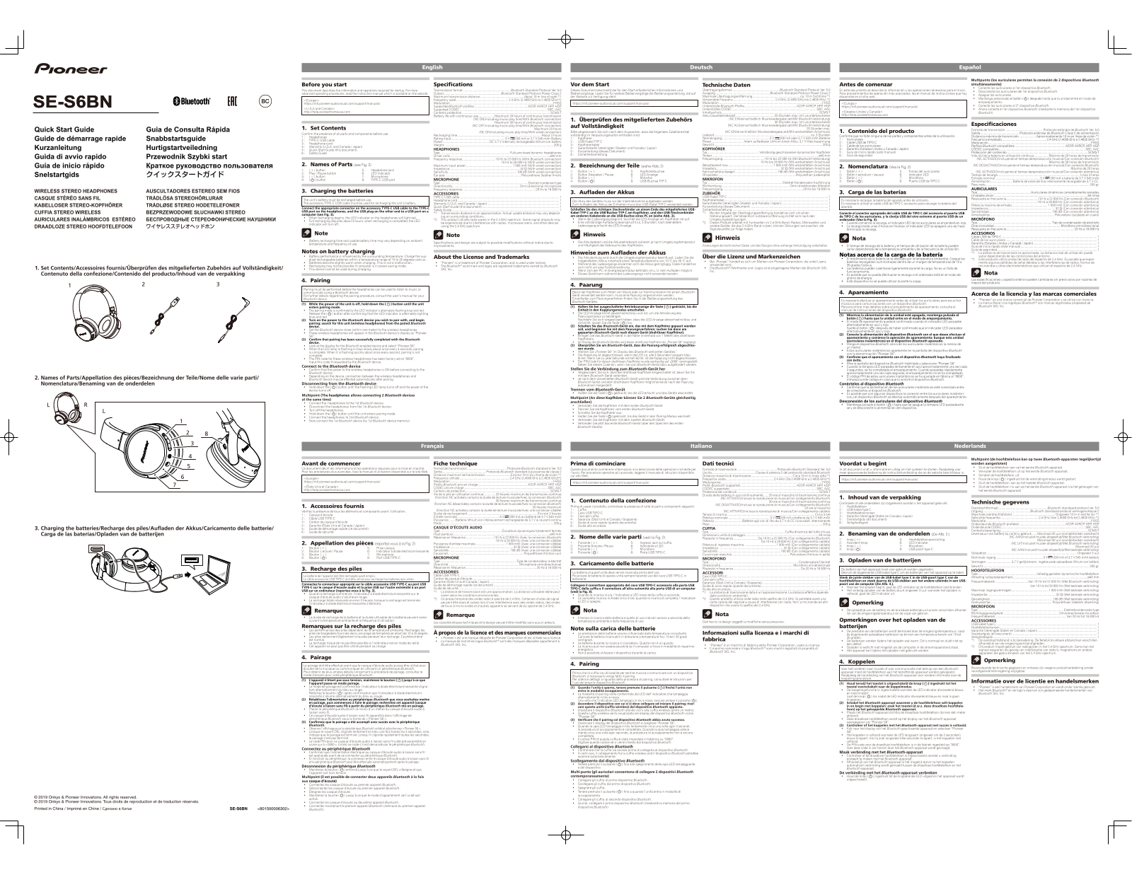 Onkyo SES6BN Users Manual