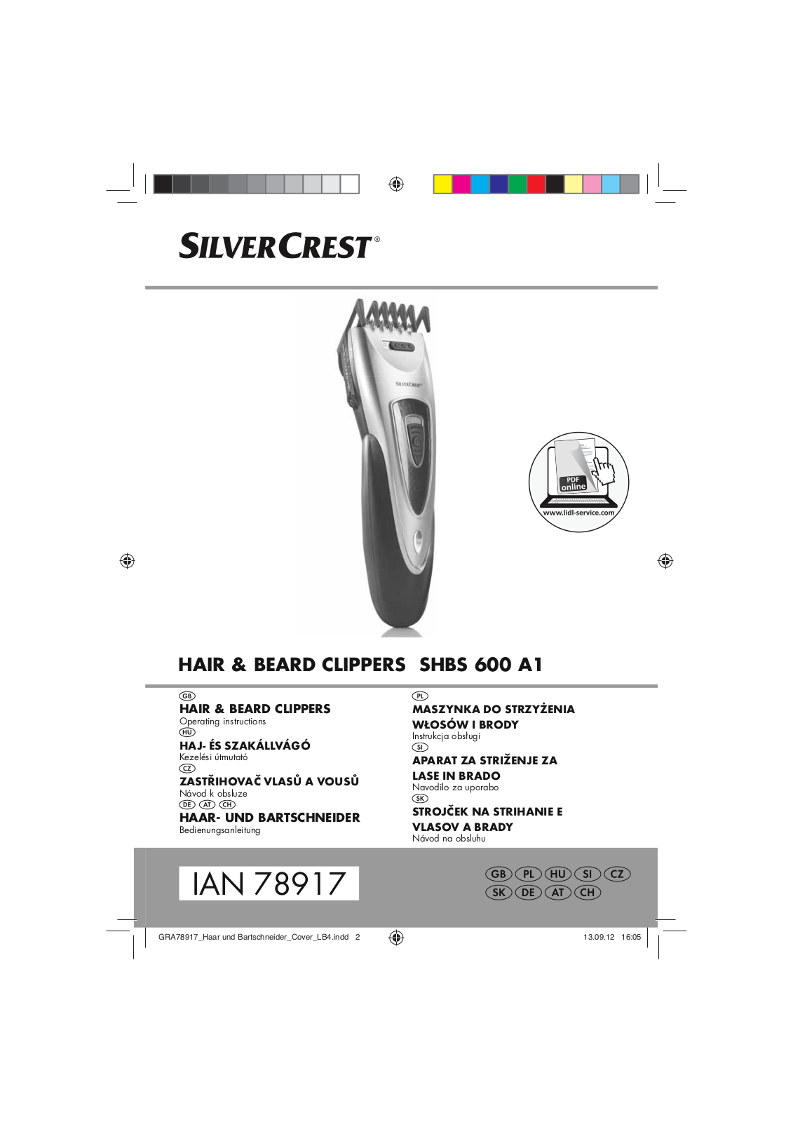 Silvercrest SHBS 600 A1 User Manual