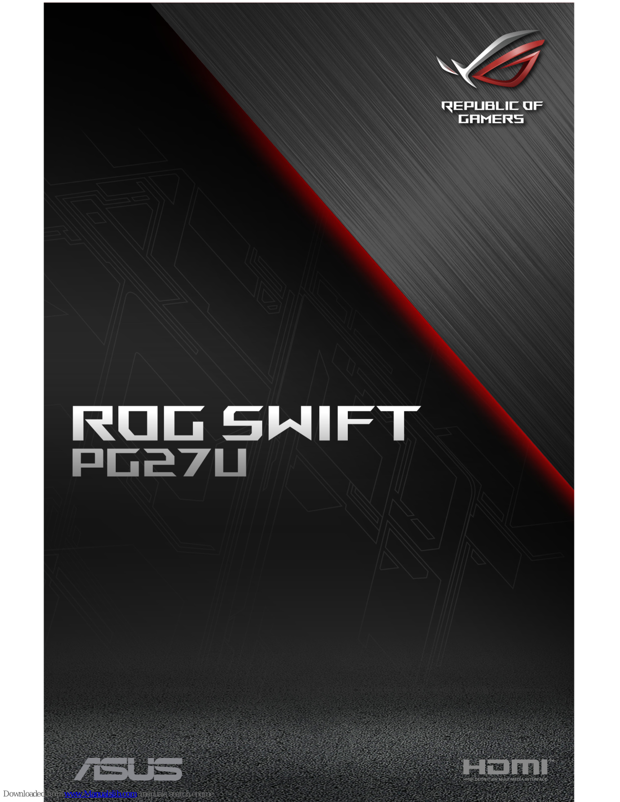 Asus ROG SWIFT PG27U User Manual