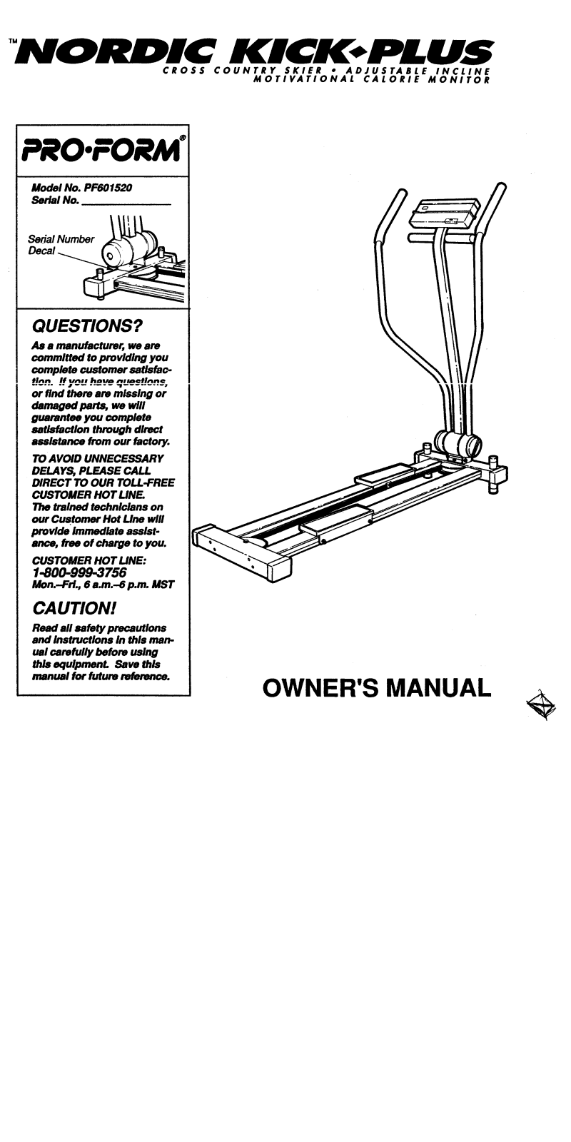 ProForm PF601520 User Manual