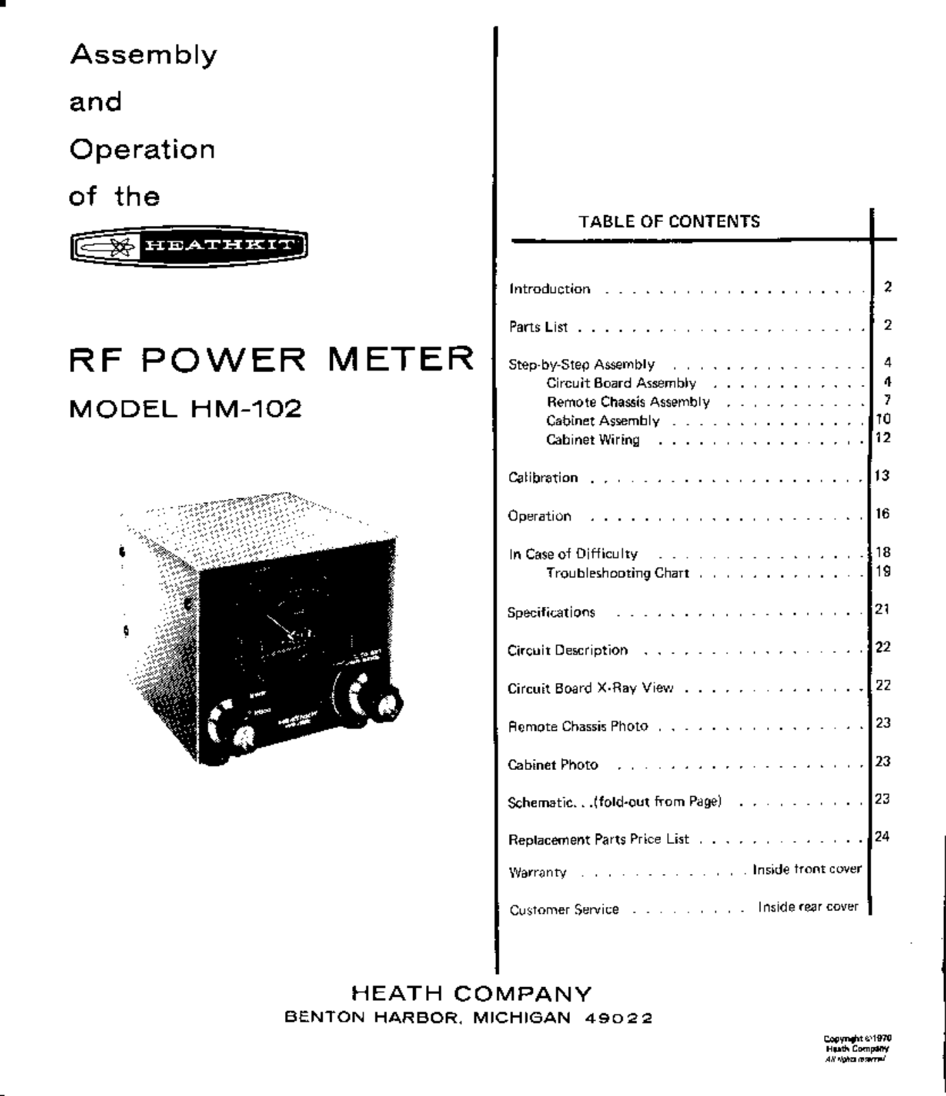 Heathkit HM-102 User Manual