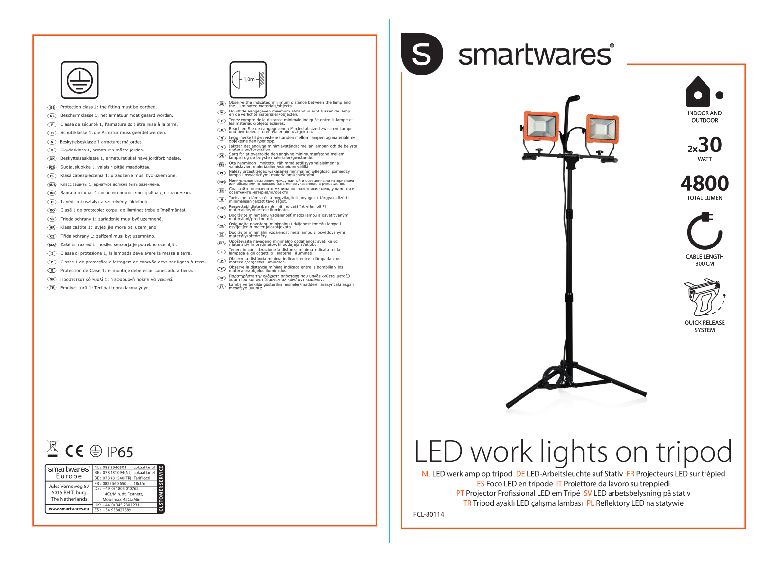 Smartwares FCL-80114 User Manual