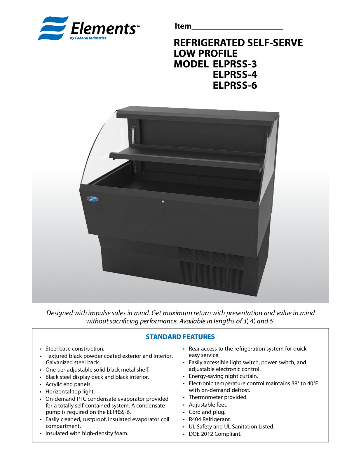 Federal Industries ELPRSS-4 User Manual