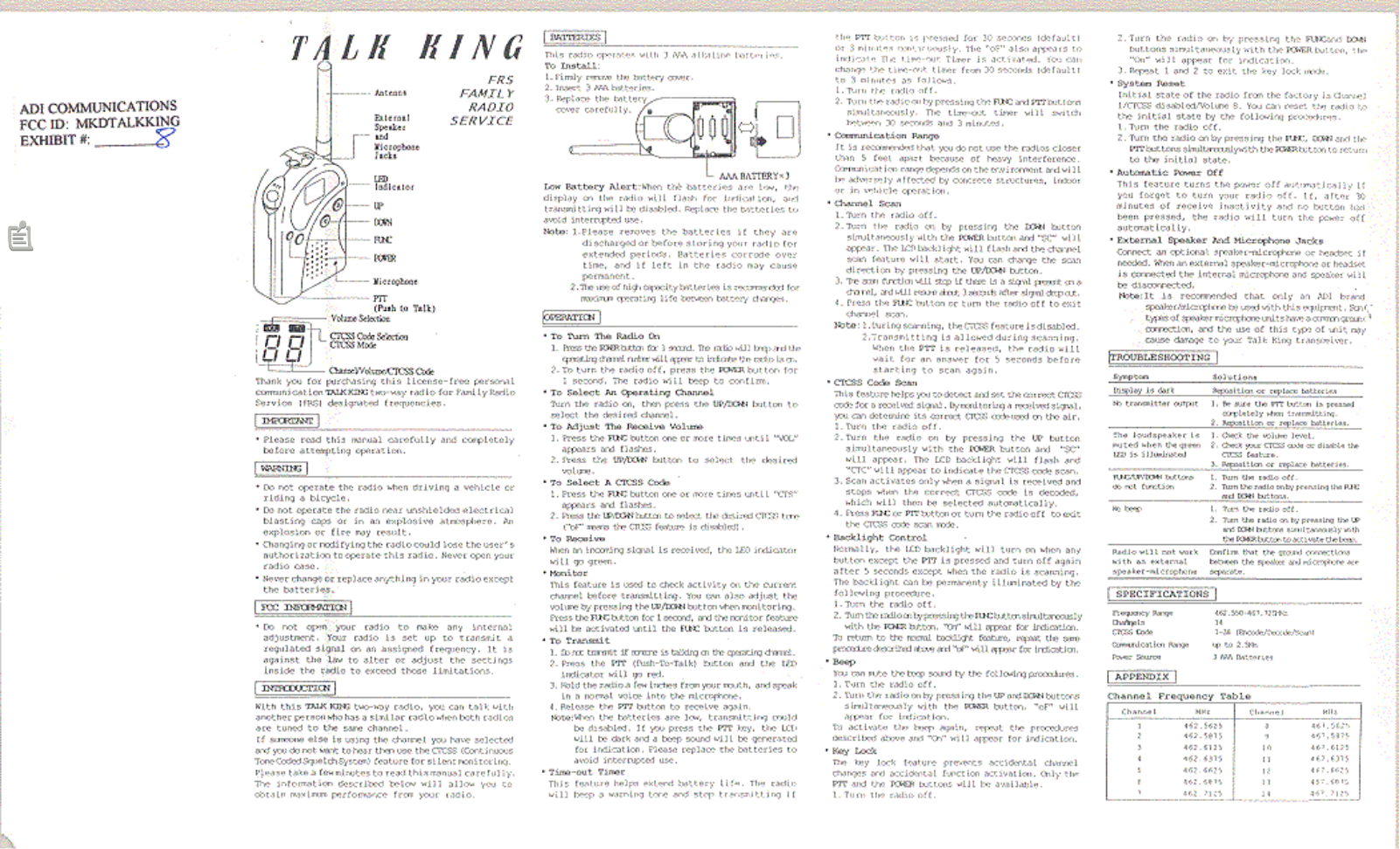 VTech Telecommunications VTALK User Manual