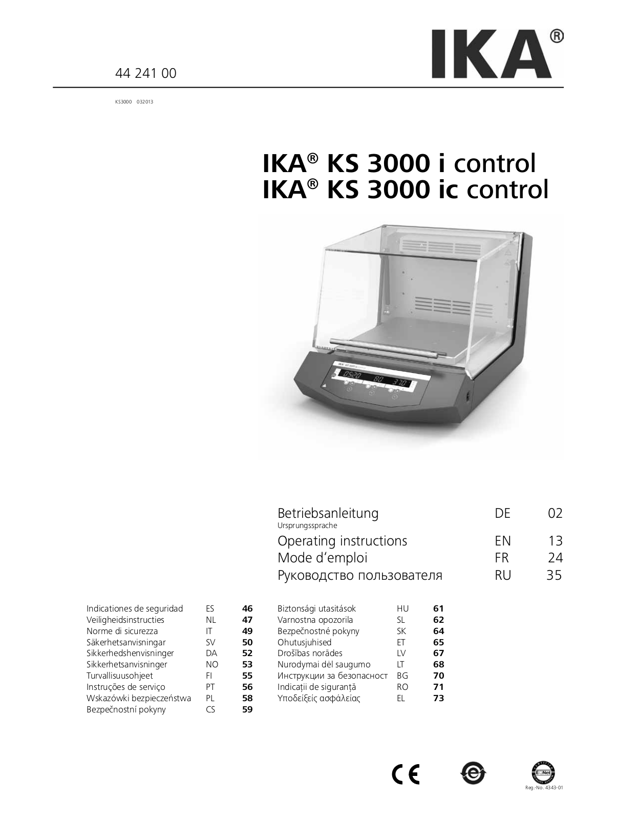 IKA KS 3000 ic User Manual