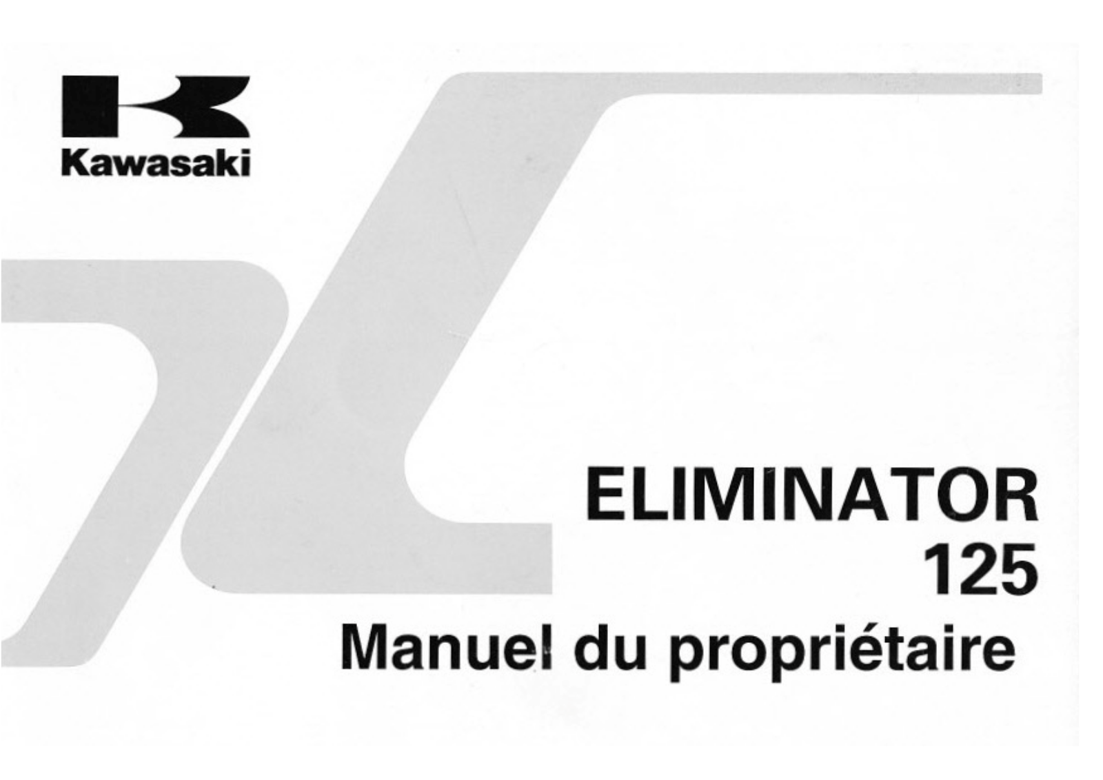 KAWASAKI ELIMINATOR 125 User Manual