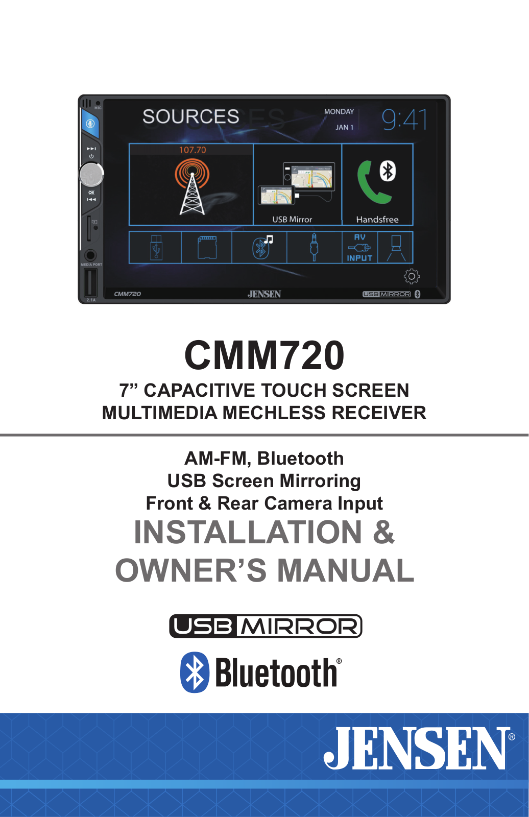 Jensen CMM720 OWNER’S MANUAL