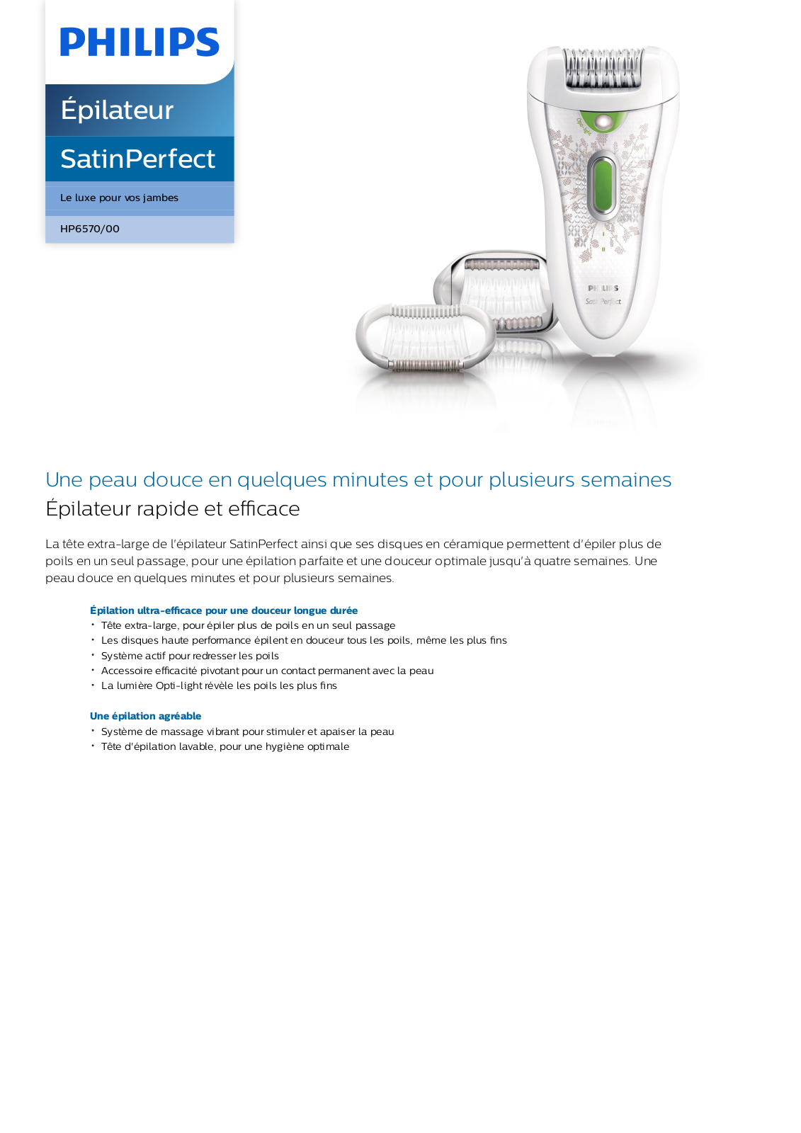 Philips HP6570/00 product sheet