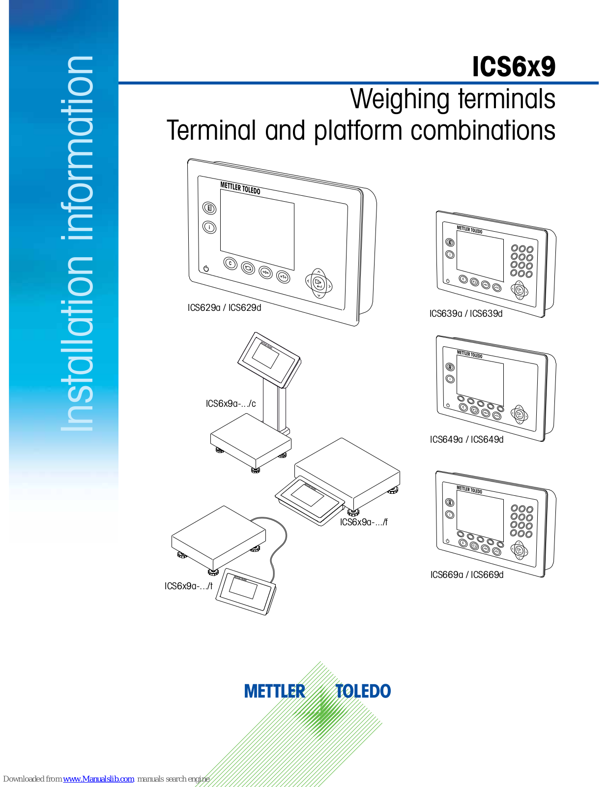 Mettler Toledo ICS6x9a, ICS6x9d Installation Instructions Manual