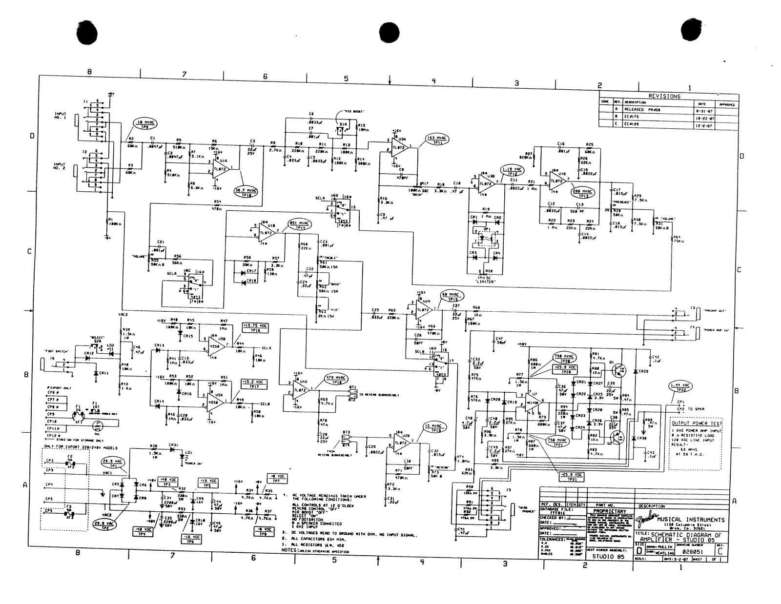 Fender Eighty Five Fender 85 (Schematic) - ManualMachine.com
